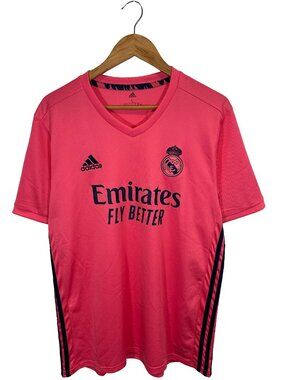 Adidas Real Madrid 2020-21 Spring Pink Away Kit Size Mens L